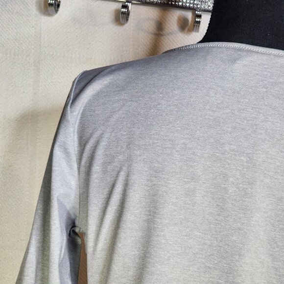 Flexees Maidenform Grey 3/4 Sleeve Fat Free Dressing Back Smoothing Shapewear 2X - Picture 11 of 16